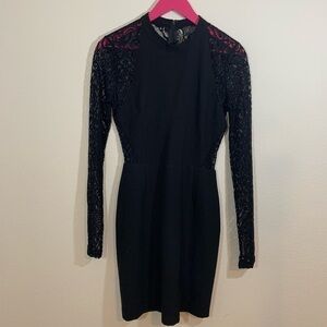 ASTR Lace Black Long Sleeve Dress Small NEW